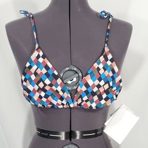 New Tory Burch Clemence Bikini Swim Top Sz L